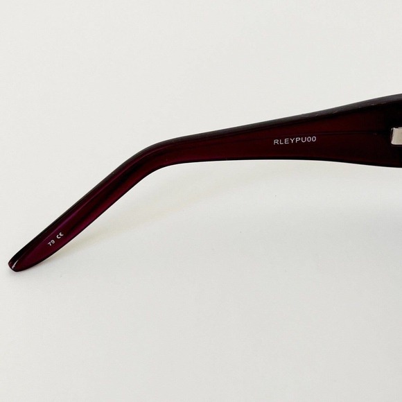 Dana Buchman RLEYPU00 Dark Purple/Gray New Geometric Wrap Women's Sunglasses - Picture 7 of 8